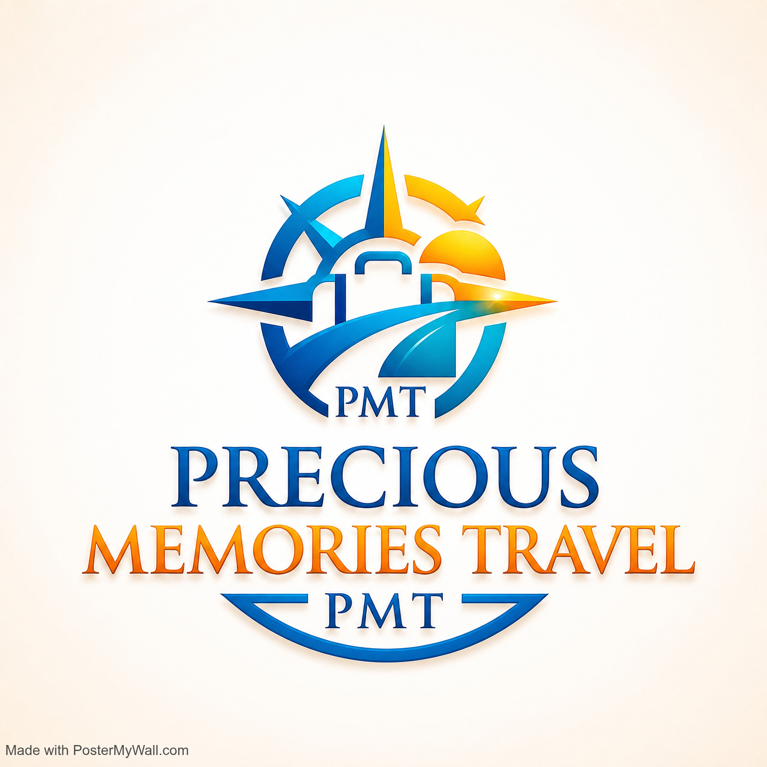Precious Memories Travel "PMT" logo